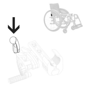 Poignée levier de frein tire/pousse pour fauteuil roulant Trigo ou V500 Active