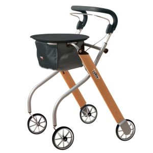 Rollator Let's Dream - Orange - Panier et plateau inclus