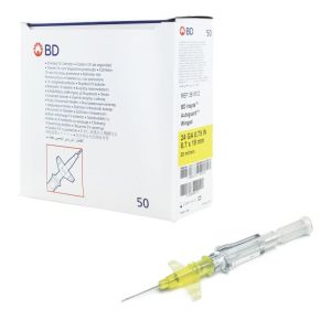 Cathéter intraveineux Bd Insyte™ Avec ailettes - 24G 0,70 x 19 mm - Jaune - Par 50