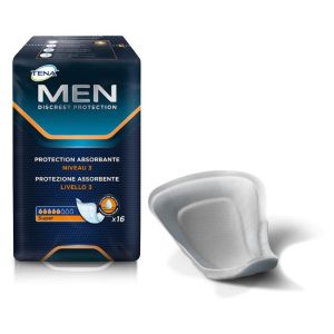 Tena Men Super - Niveau 3 - Protections absorbantes fuites urinaires masculines importantes - Sachet de 16