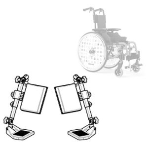 Pack 2 Repose-jambe pour Fauteuil Roulant Manuel Action Junior