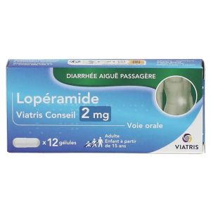 Lopéramide 2 mg - Diarrhée aigue passagère - 12 lyophilisats oraux