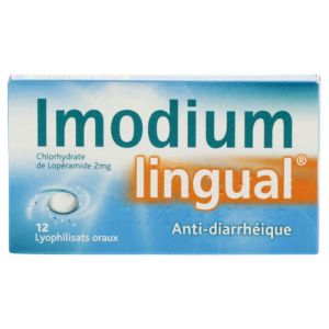 Imodium Lingual 2mg - Anti-diarrhéique - 12 Lyophilisats Oraux