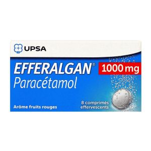 Efferalgan 1g arôme Fruits rouges - Paracétamol - 8 comprimés effervescents