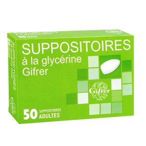 Suppositoires à la glycérine - Constipation - Adulte - 50 suppositoires
