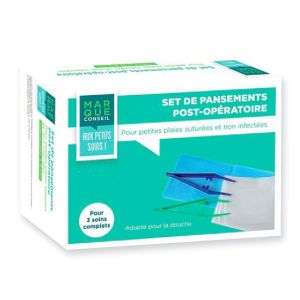 Sets de Pansements Post-opératoires - Plaies suturées non infectées - 3 soins complets