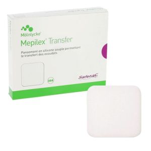 Pansements en silicone souple Mepilex Transfer - 17,5 x 17,5 CM - Bte 10
