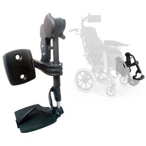 Repose-jambe et pied Gauche articulée BZ8 Noir pour fauteuil roulant Vermeiren D200 ou V300