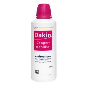 Dakin Cooper stabilisé - Antiseptique peau, muqueuses et plaies - 250ml