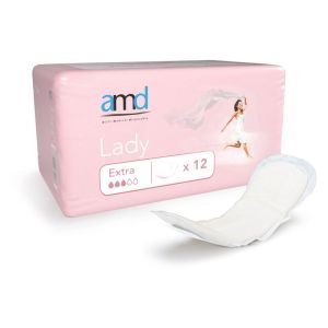 Protections Incontinence Féminine AMD LADY EXTRA x12 - Emballage individuel - AMD