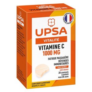 Vitalité Vitamine C 1000mg - Défenses immunitaires Fatigue Passagère - 20 Comprimés Effervescents
