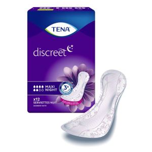 Protection urinaire féminine pour la nuit Tena Discreet Maxi Night x12 - TENA