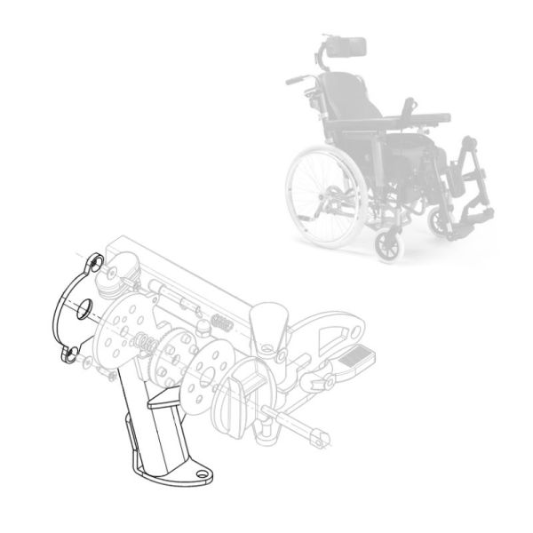 Charnière BZ7 C13 - Côté Droit - pour repose-jambe 2020 Fauteuils roulants Vermeiren