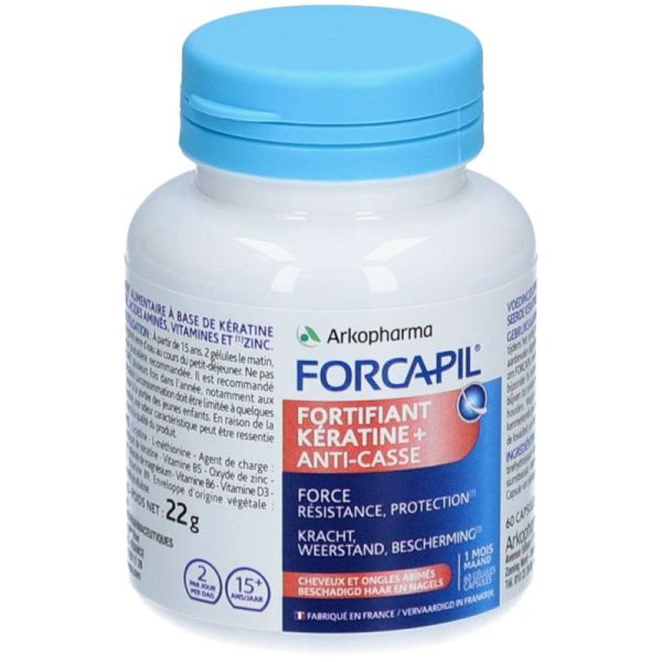 Forcapil Fortifiant Kératine + Anti-casse - 60 gélules