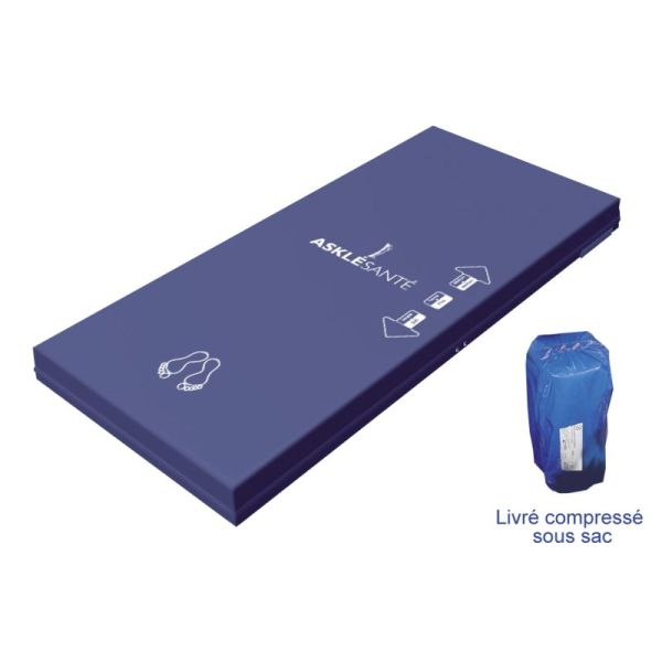 Matelas Mousse Visco élastique Alova VMA62 Largeur 90 cm