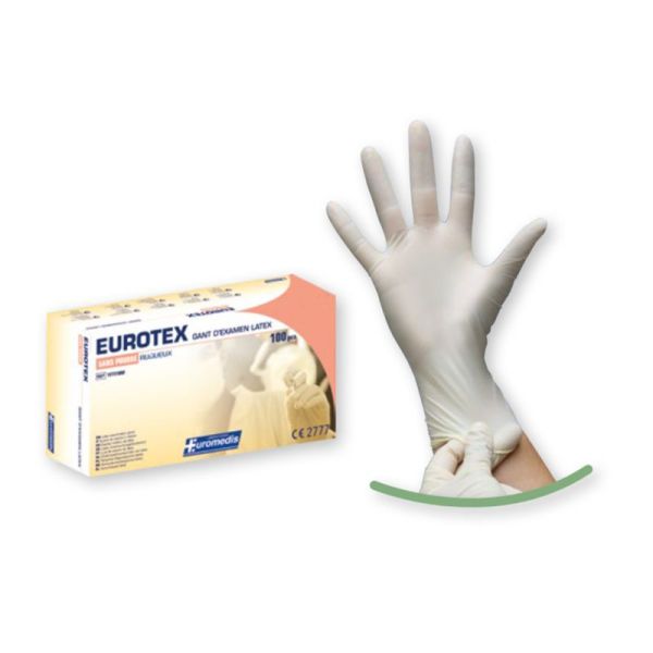 Gants Latex - Non Poudrés - Bte de 100 - Eurotex