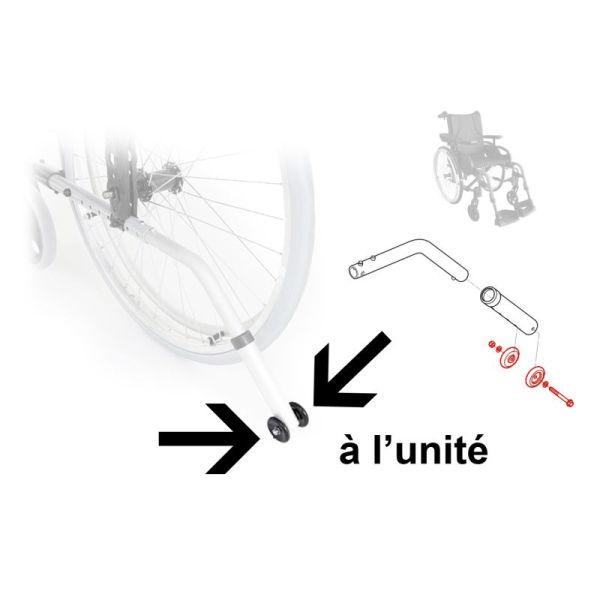 Roulette anti-bascule pour fauteuil roulant Salsa - Sofamed