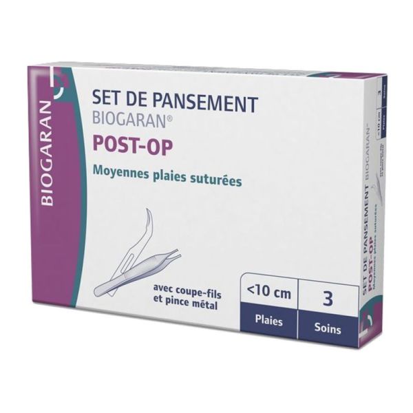 Set Pansements Post-opératoires - Moyennes Plaies suturées non infectées - 3 soins complets