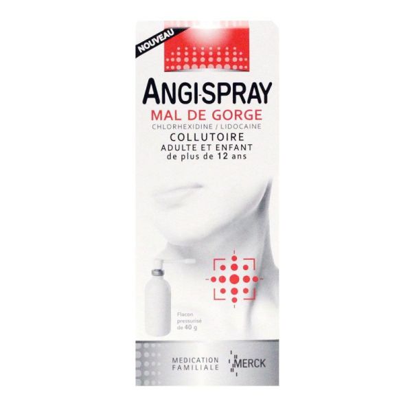 Collutoire Angispray Mal de gorge ou Aphtes - Adulte et Enfant - 40G