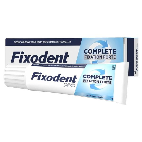 Crème adhésive Fixodent Pro Complete Fixation forte - Arôme frais - Tube 47G