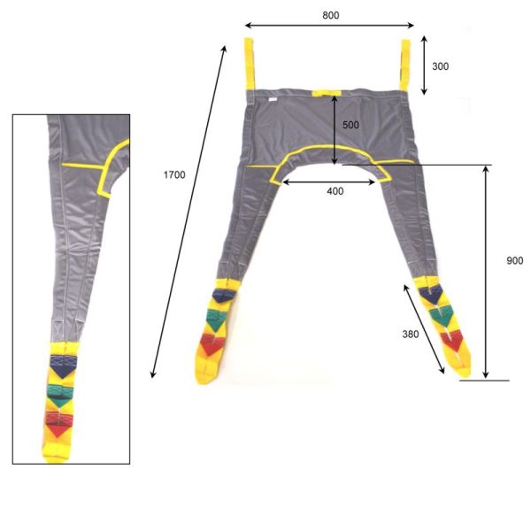 Sangle en U Confort Tissu maille Standard pour Soulève personne