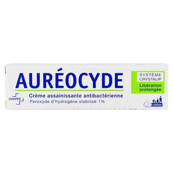 Aureocyde - Crème assainissante antibactérienne - Petites blessures Irritations - Tube 15g