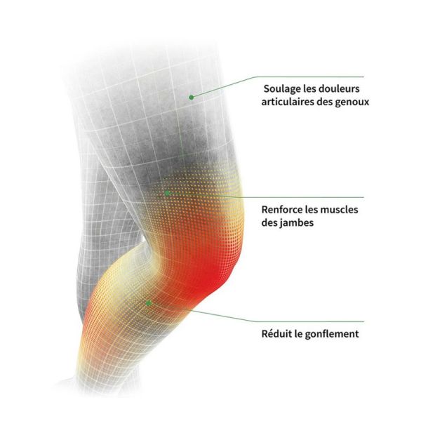 REVITIVE Medic Genou - Batterie rechargeable et Télécommande - Soulage douleurs genou et Jambes lourdes