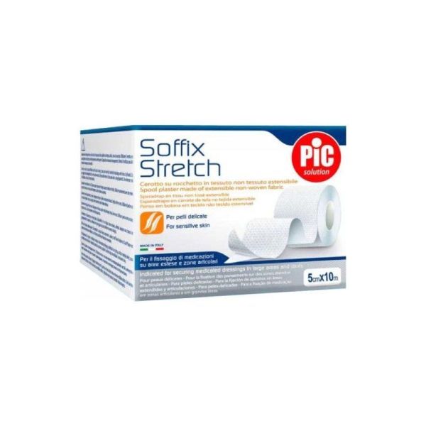 Sparadrap Soffix Stretch - 10 M x 5 CM - Peaux sensibles - Par 1