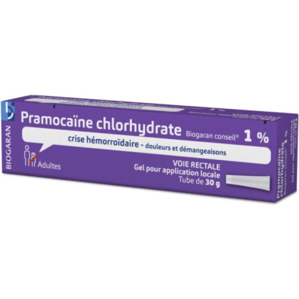 Pramocaïne Chlorhydrate 1% - Crise hémorroïdaire - Douleurs Démangeaisons - Tube de 30g