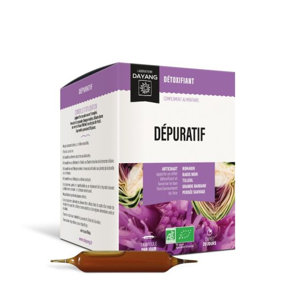 Dépuratif BIO - Détoxifiant Confort intestinal - 20 ampoules 10 ml