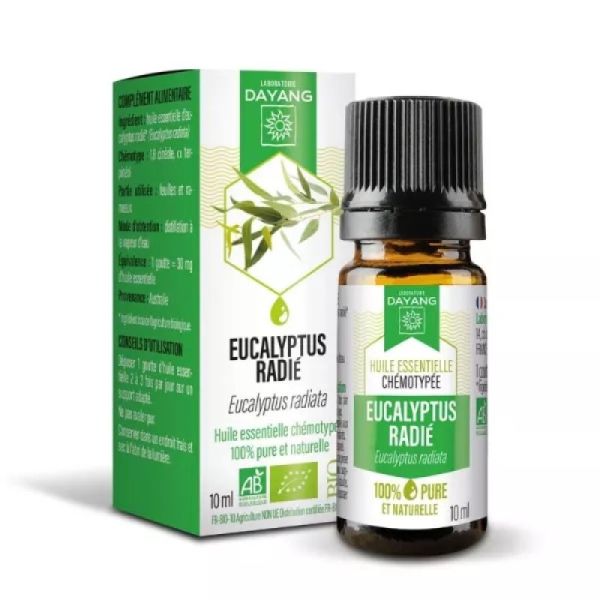 Huile essentielle Eucalyptus Radié Bio - Anti-septique voies respiratoires hautes - 10 ml