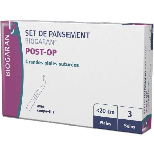 Sets de Pansements Post-opératoires - Grandes plaies suturées - 3 soins complets