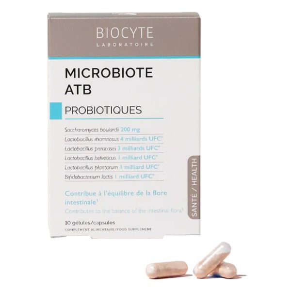Microbiote ATB Probiotiques - Flore intestinale - 10 gélules