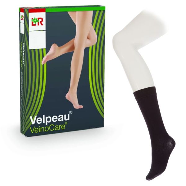 VeinoCare - Chaussettes Microfibre Femme - Long - Noir