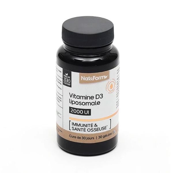 Vitamine D3 liposomale 2000 UI - Immunité Santé osseuse - 30 gélules