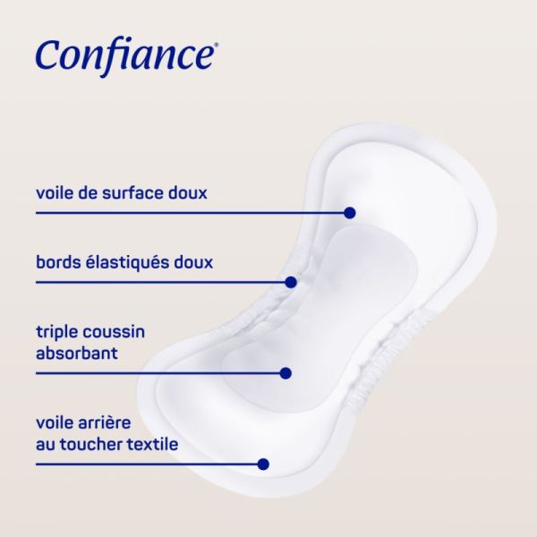 Confiance Lady Pads - 4 gouttes - Sachet de 12