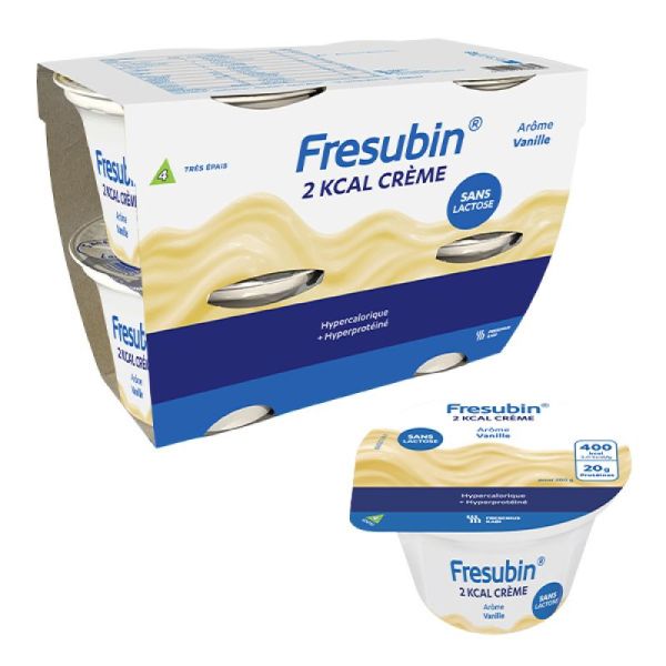 Fresubin 2 Kcal Crème - Sans lactose - Vanille - 4x200G