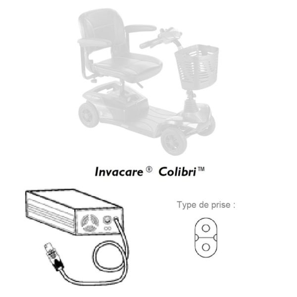 Chargeur pour scooter électrique Colibri 2A