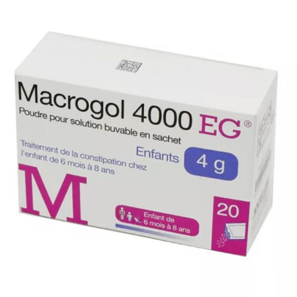 Macrogol 4000 EG - Enfant 4 g - Constipation - 20 sachets
