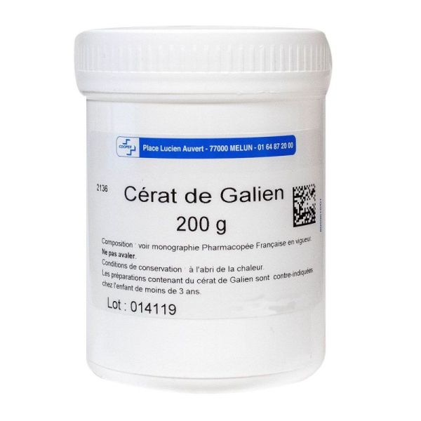 Cérat De Galien Crème - Peaux sèches et irritées Affections dermatologique - Pot 200g