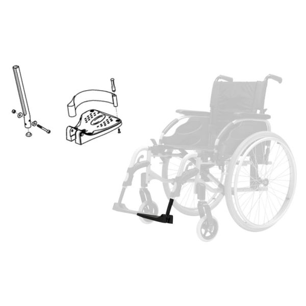 Repose-jambe gauche fauteuil Action 2/3/4 - INVACARE