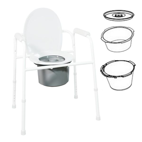 Seau avec couvercle pour chaise Garde Robe 3 en 1 Talis