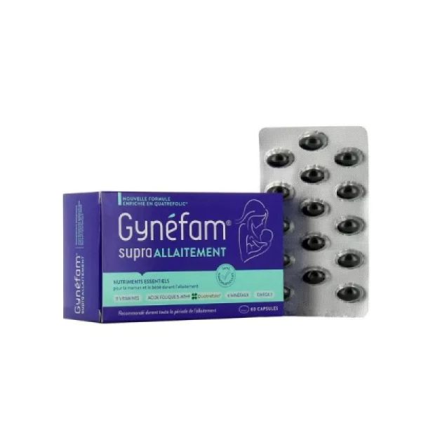 Gynéfam Supra Allaitement - Vitamines et Minéraux pour la grossesse - 60 capsules