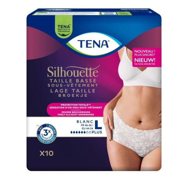 TENA Silhouette Plus - Taille basse - Blanc