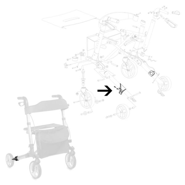 Patin de frein pour rollator Moka - Par 1