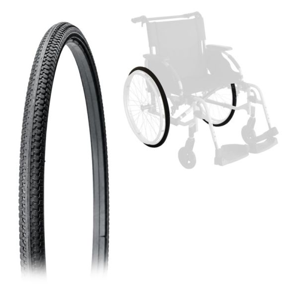 Bandage Noir - Pneu increvable pour roue arrière Fauteuil Roulant