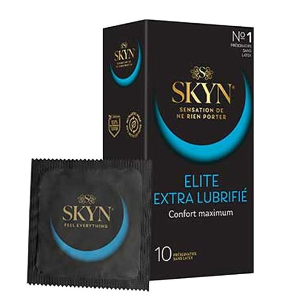 Préservatifs Skyn Elite extra lubrifié - Bte de 10 préservatifs sans latex
