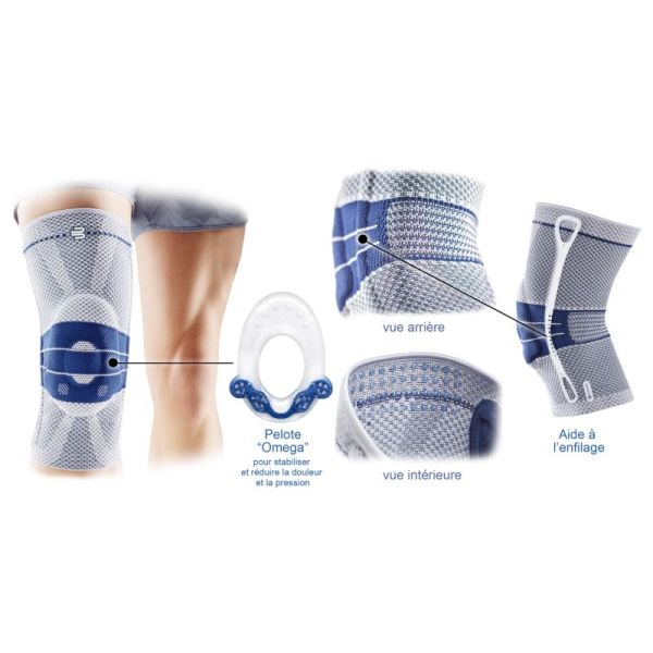 Genouillère Cuisse Large - GenuTrain Confort - Noir