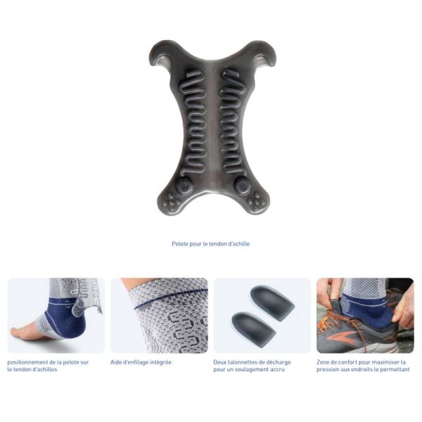 Chevillère AchilloTrain Noir - Gauche