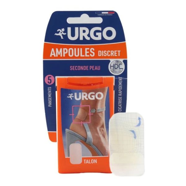 Pansements Talon Ampoules Discret - Seconde Peau - Bte de 5
